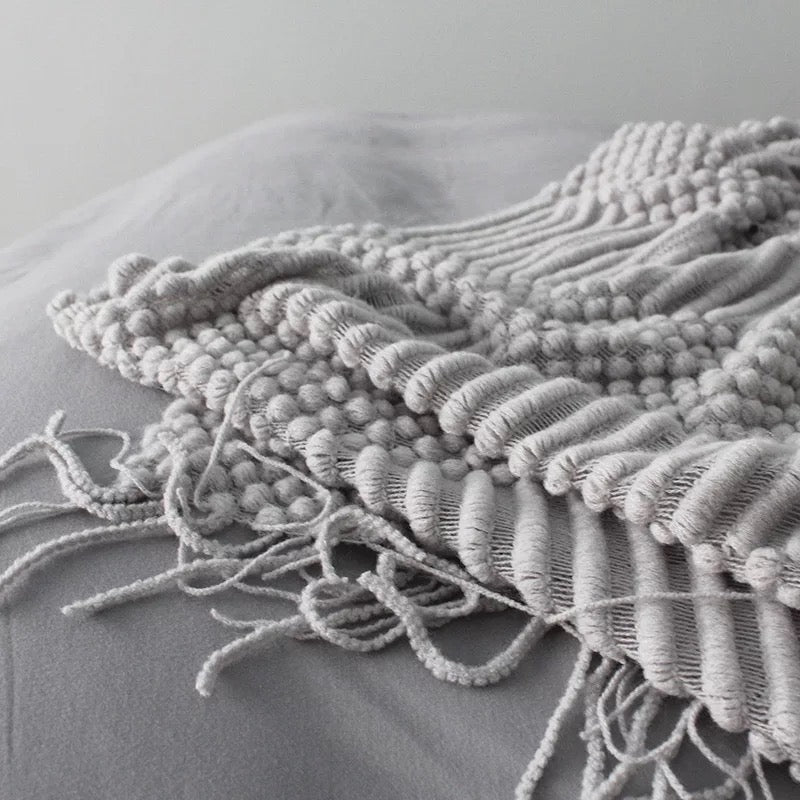 Laini Textured Cotton Throw Blanket