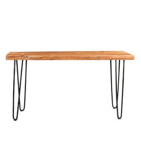Driftwood Live Edge Solid Acacia Console Table with Hairpin Legs