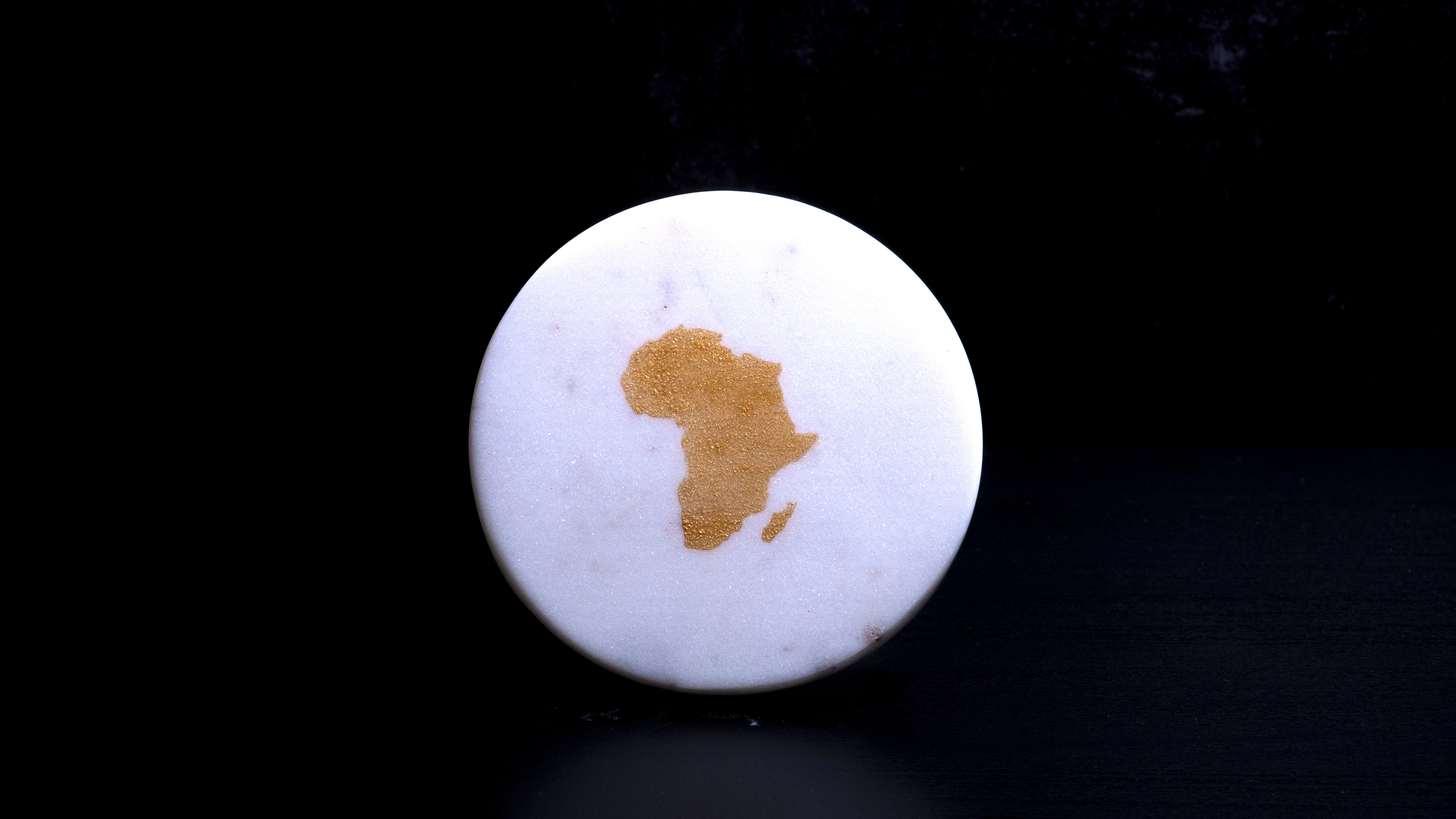 Africa Marble Coasters (Set of 4)