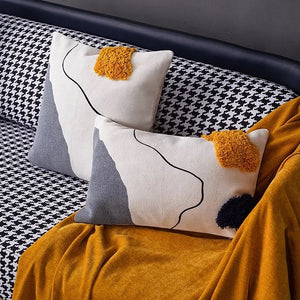 Colorful Tufted Pattern Lumbar Pillow